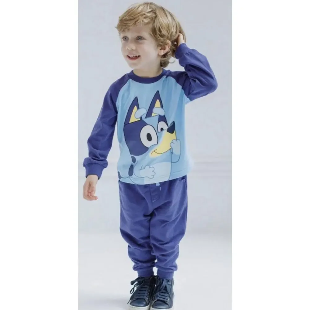 Bluey Little Boys T-Shirt and Jogger French Terry Pants Outfit Set 7-8